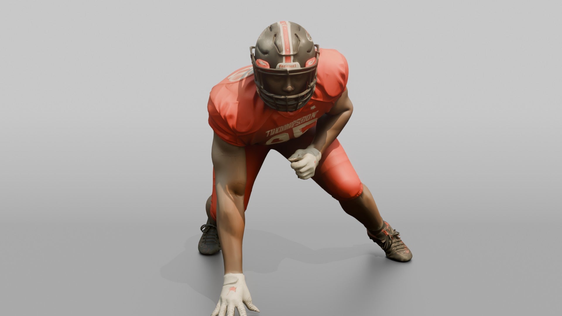 Defensive Tackle in a Wide Three-Point Stance