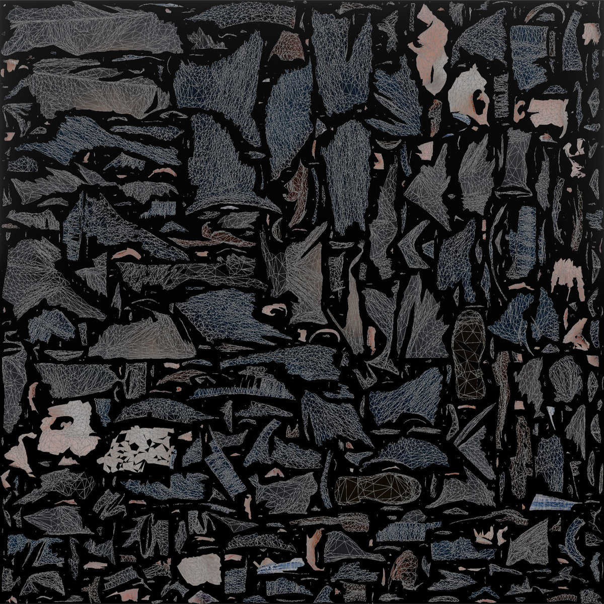 Man Customer Standing Patiently With Hands Clasped - UV layout, base color map
