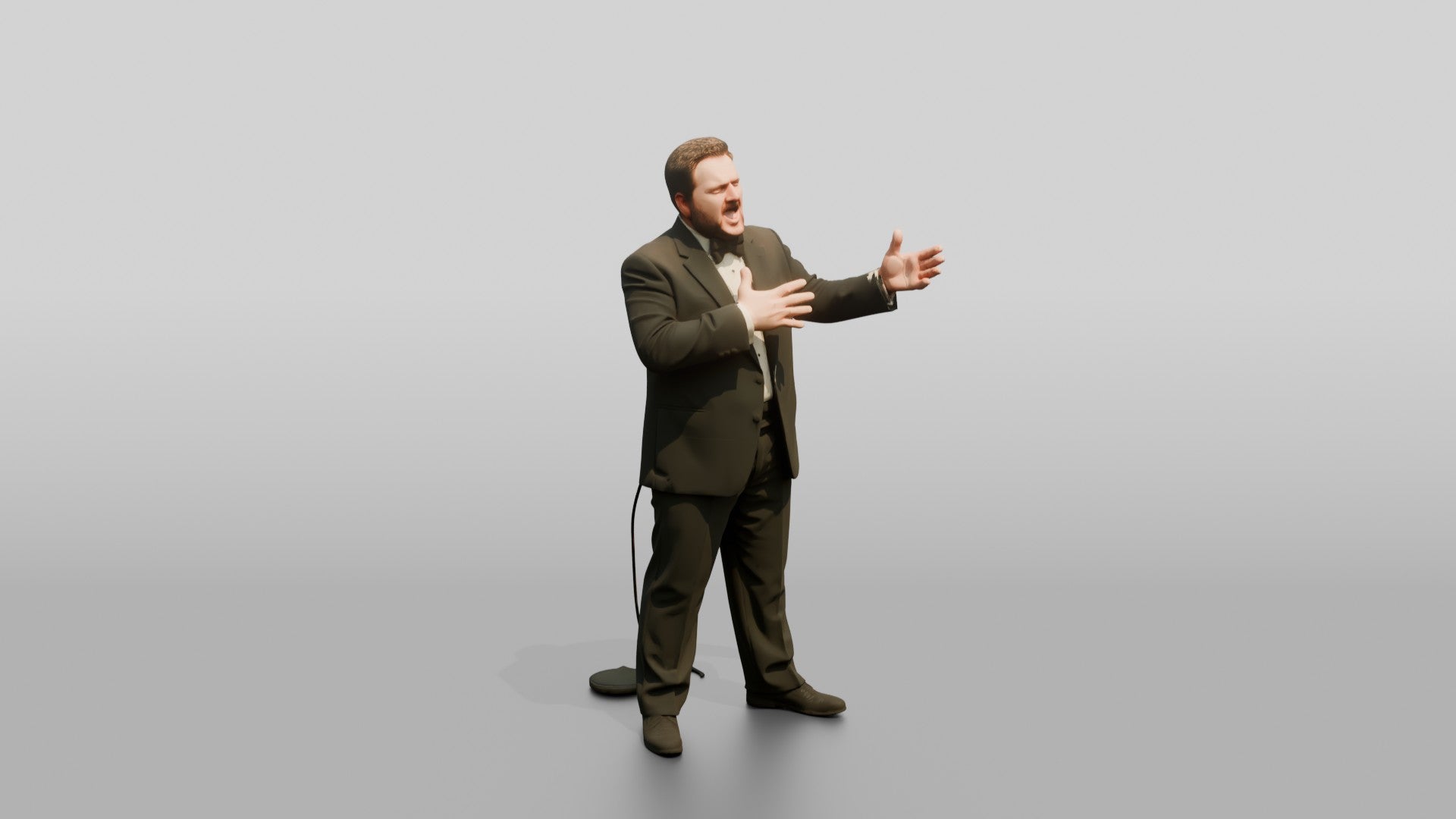 Opera Singer Belting with Hand on Chest