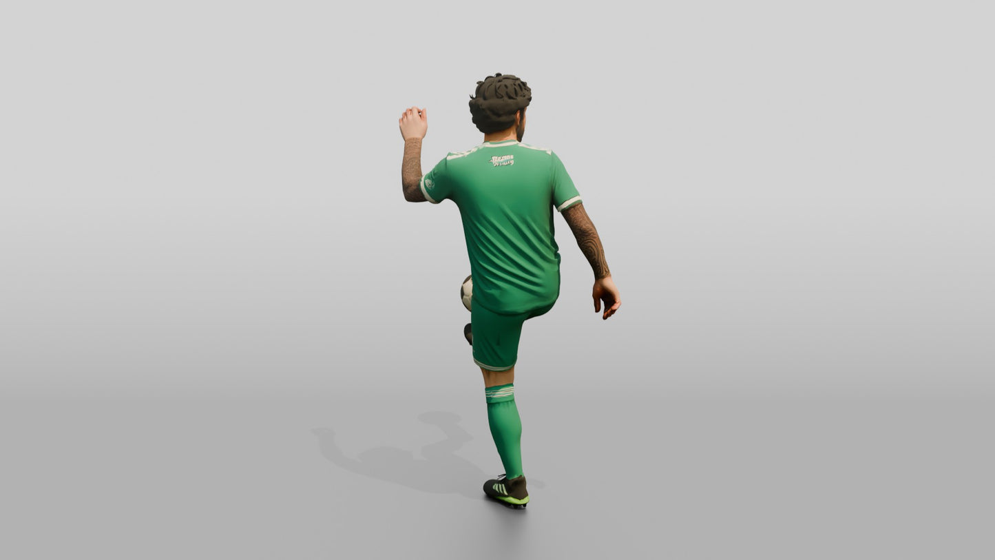 Soccer Player Juggling the Ball