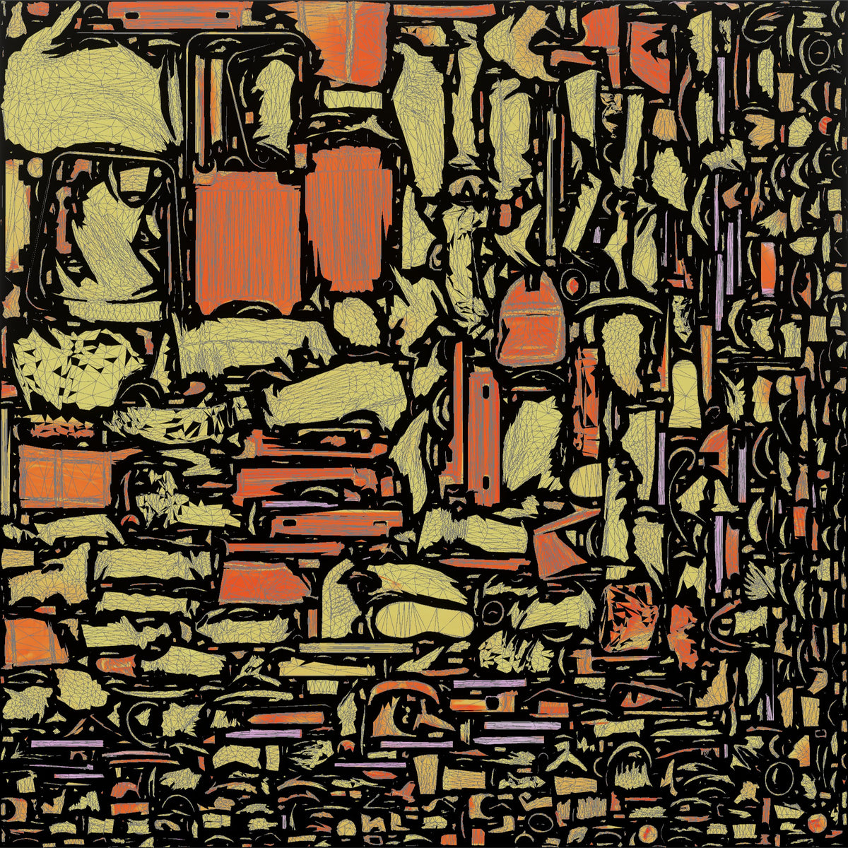 Young Man Walking with Rolling Suitcase and Leather Duffel Bag - UV layout, metallic roughness map
