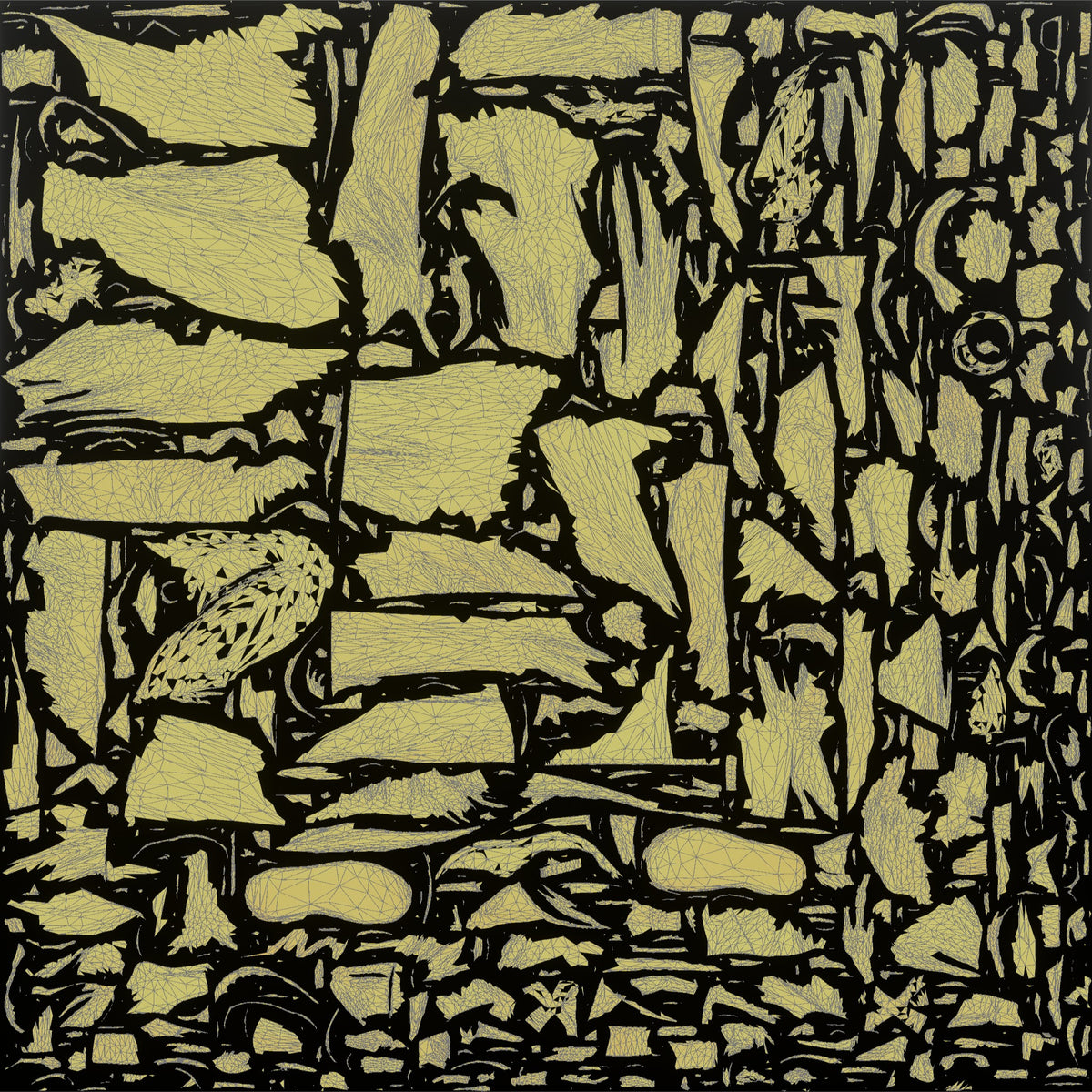 Grandfather Adjusting His Glasses With One Hand - UV layout, metallic roughness map