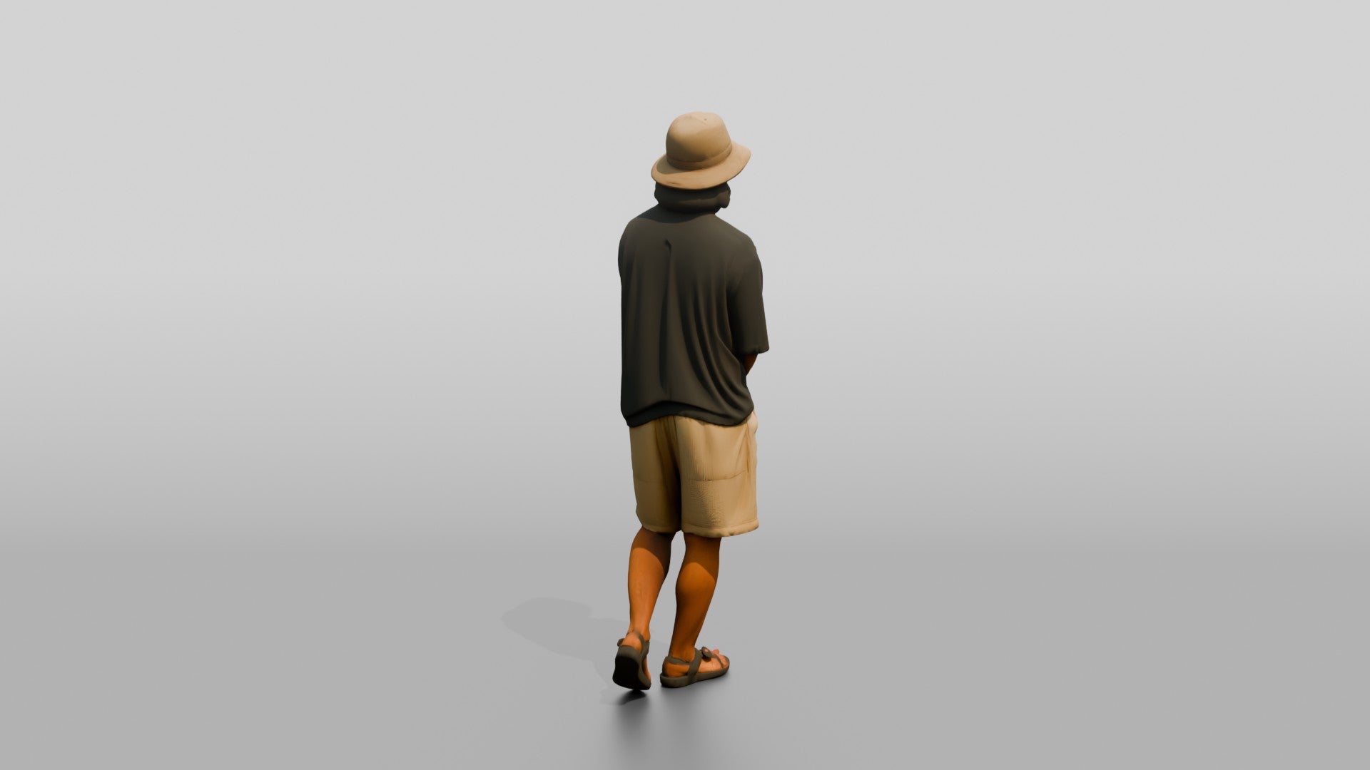 Man Leaning Back in Relaxed Surf Pose