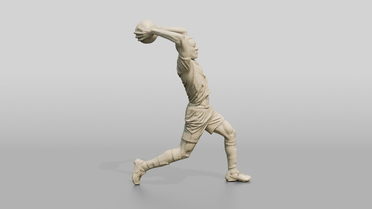 Soccer Player Long Throw-In