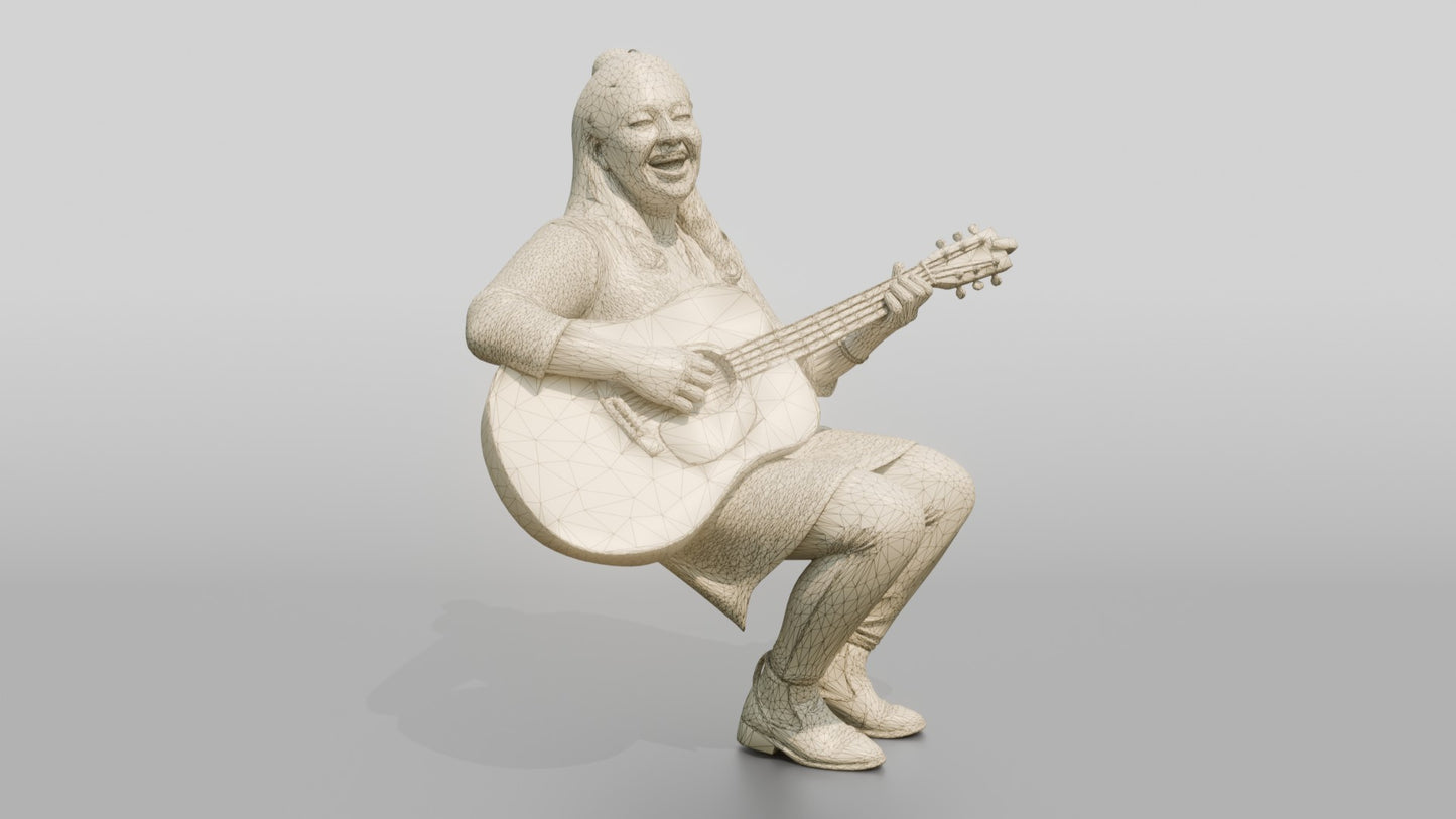 Woman Playing Acoustic Guitar