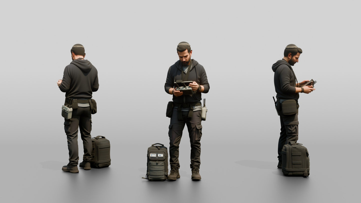 Man with Drone Controller