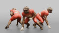 Defensive Tackle in a Wide Three-Point Stance