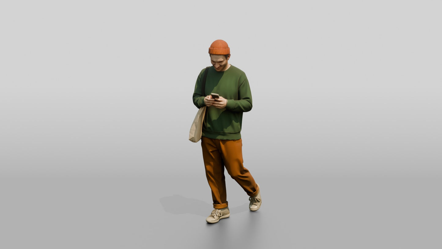 Casual Student Urban Creative Man 07