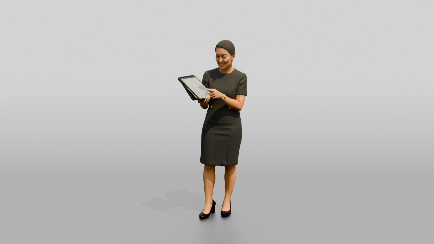 Businesswoman Presenting a Chart on a Laptop