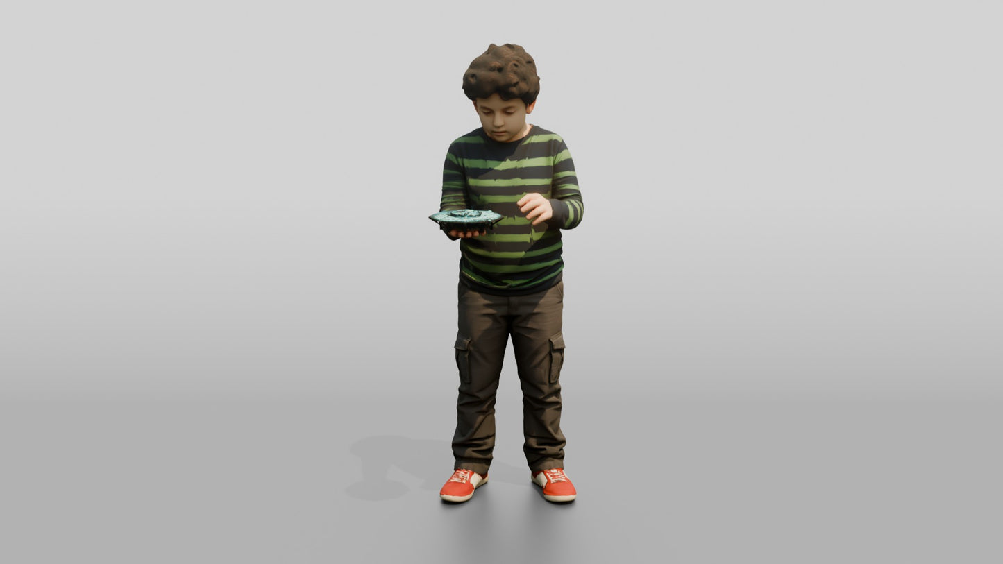 Boy Launching Toy Drone
