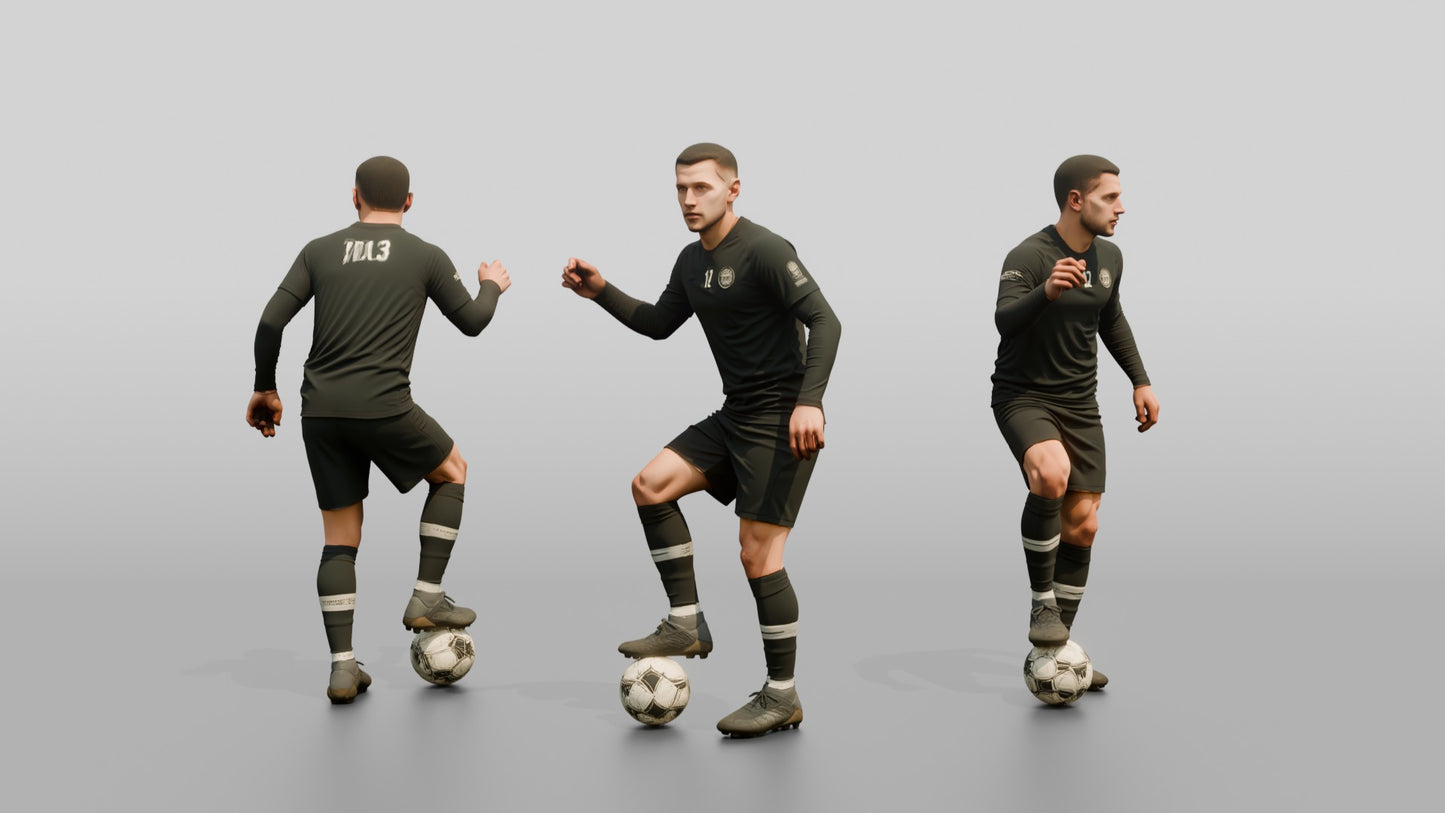 Soccer Player Trapping Ball Under Sole