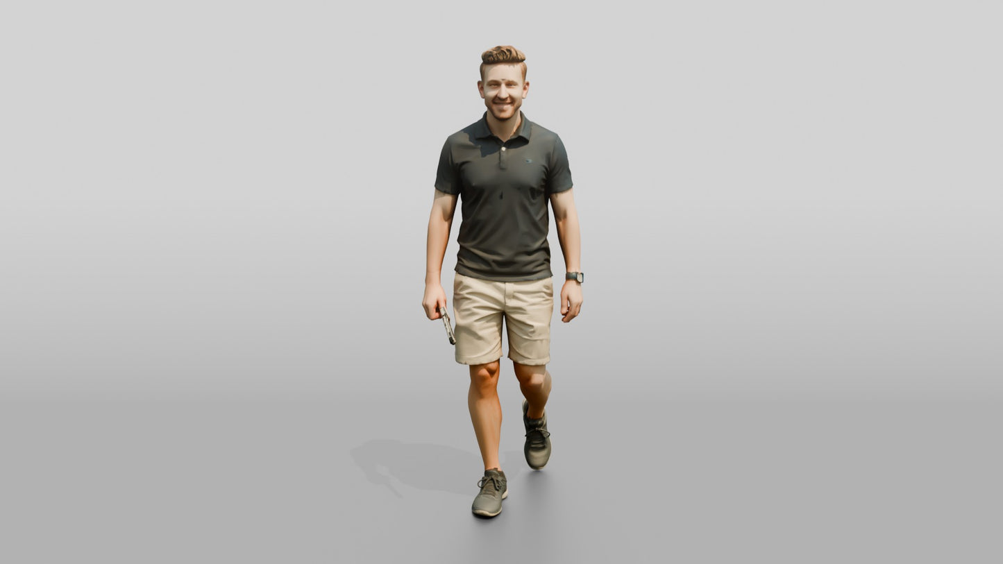 Casual Office Worker with a Phone