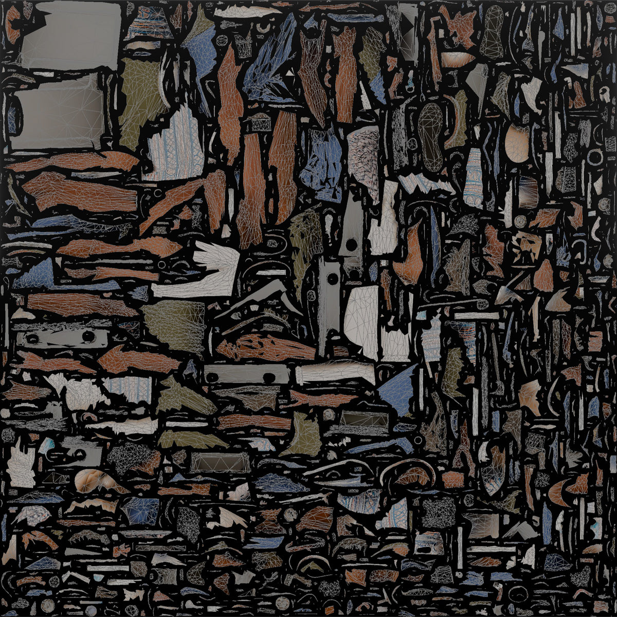 Traveler Carrying A Beach Bag - UV layout, base color map