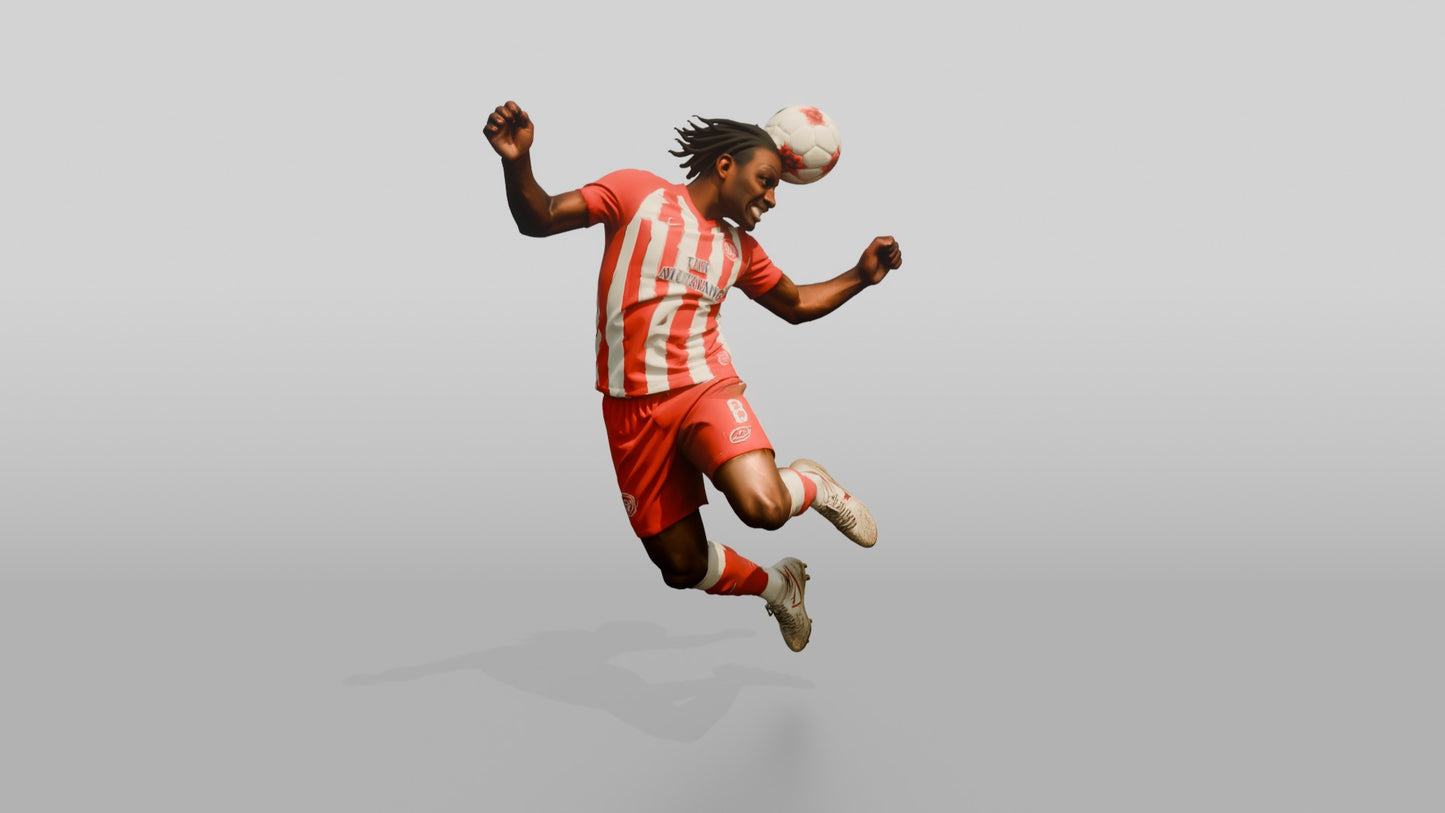 Soccer Player Jumping for a Header