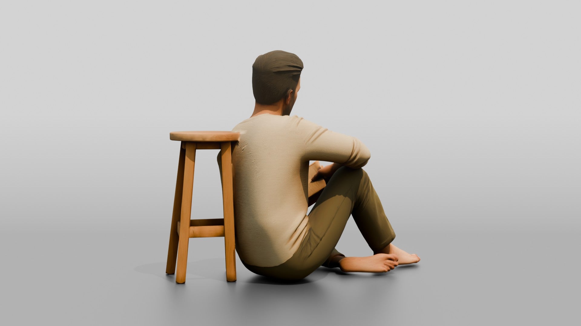 Man Sitting with a Book