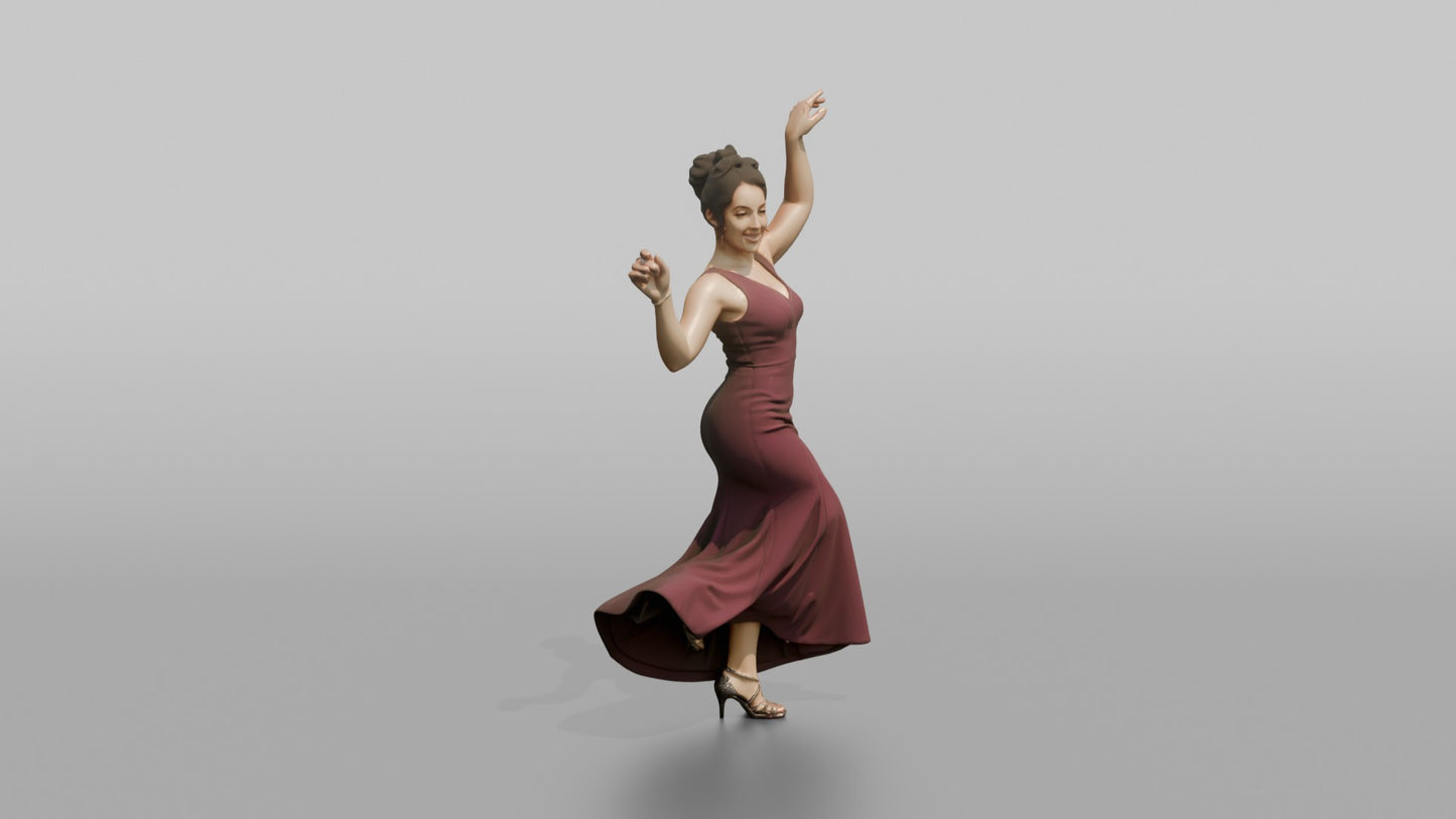 Wedding Guest Striking a Dance Pose