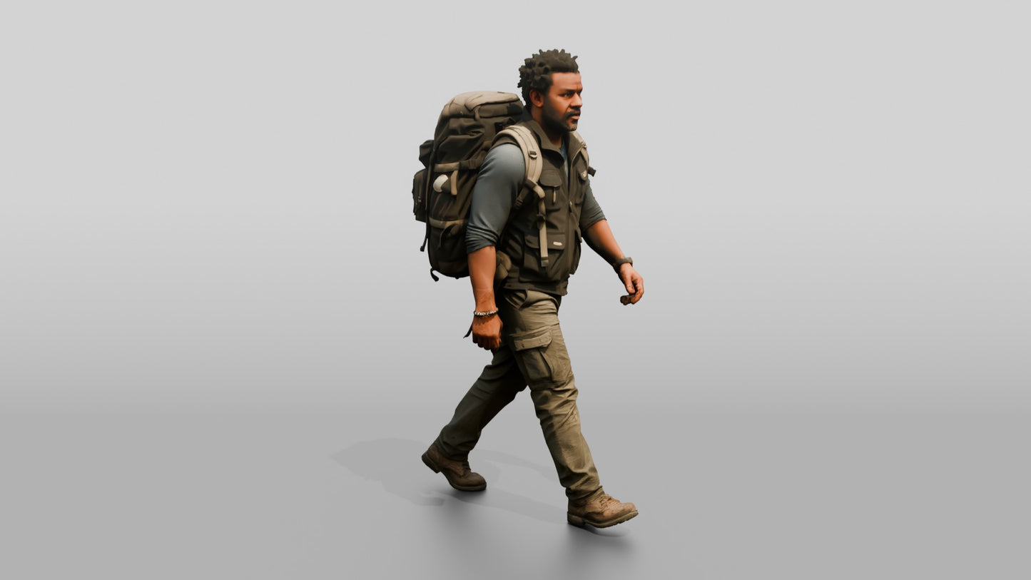 East African Male Walking