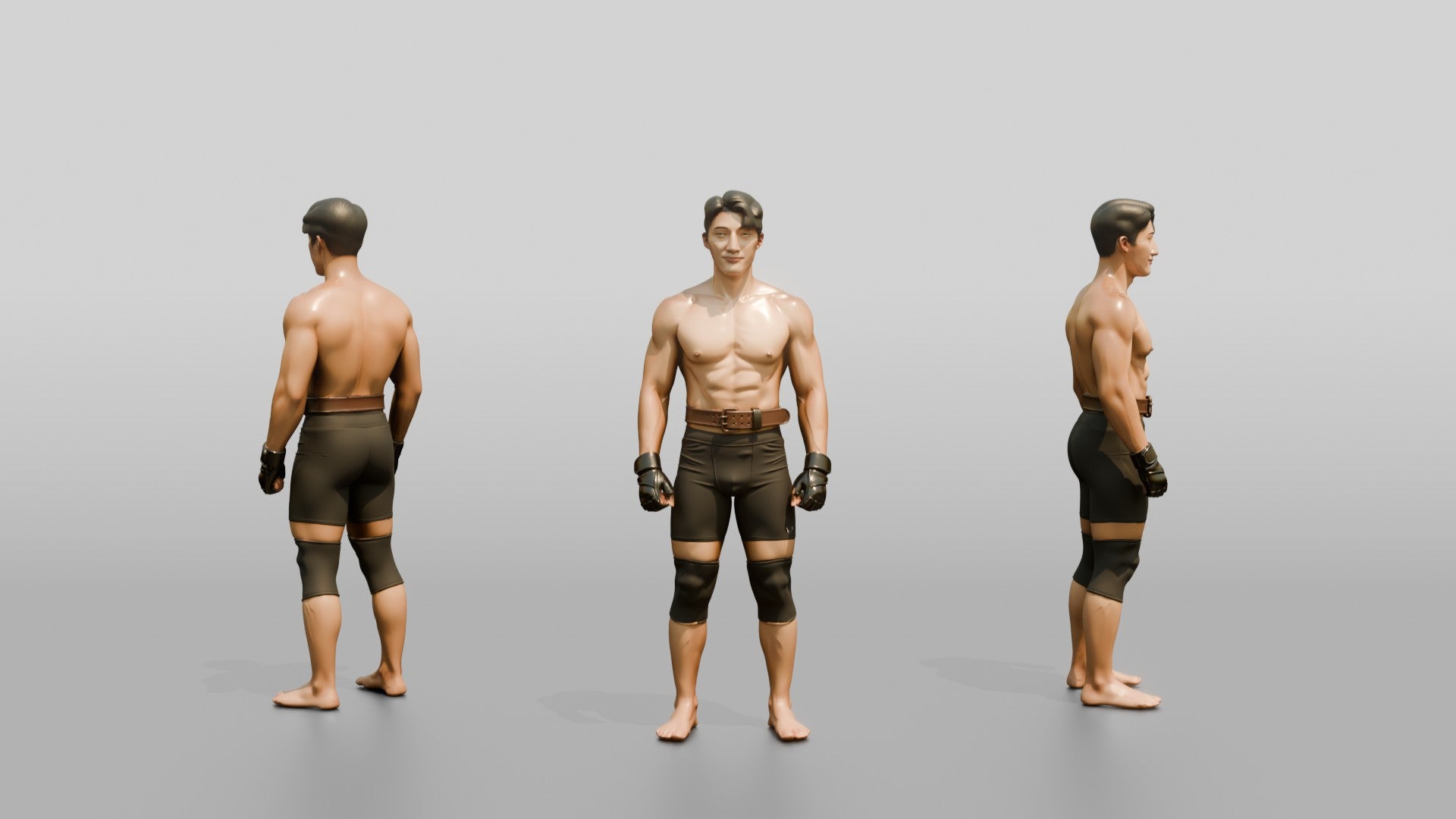 Man Standing in Gym Pose