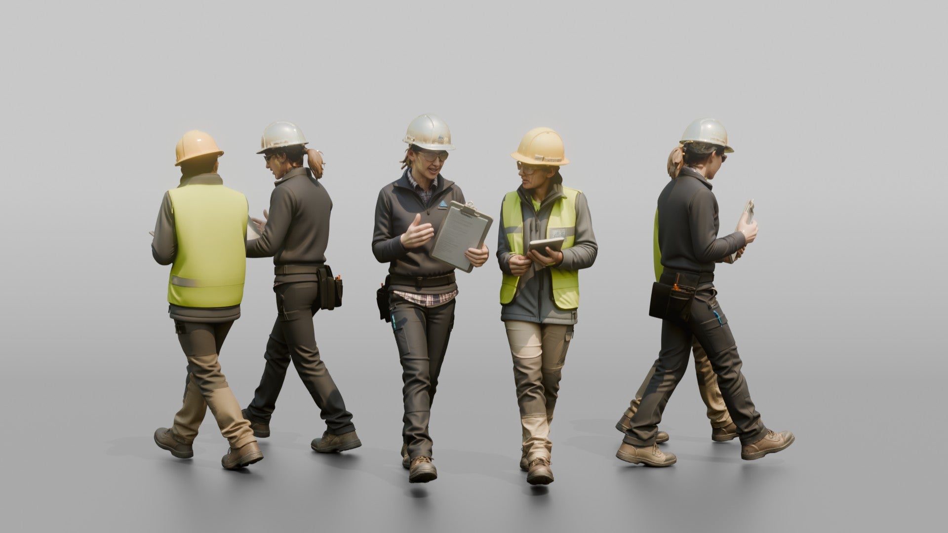 Engineer Reviewing a Checklist with a Colleague