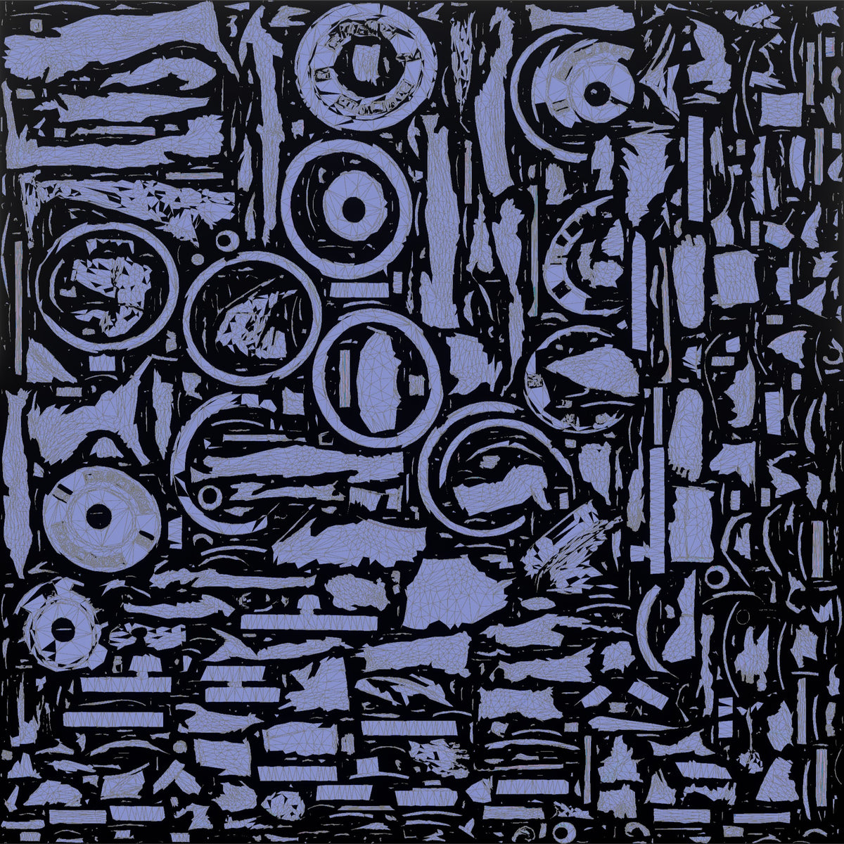 Weightlifter Man Holding A Loaded Barbell At The Hips - UV layout, normal map