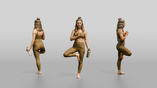 Tree Pose Woman - 3D character model