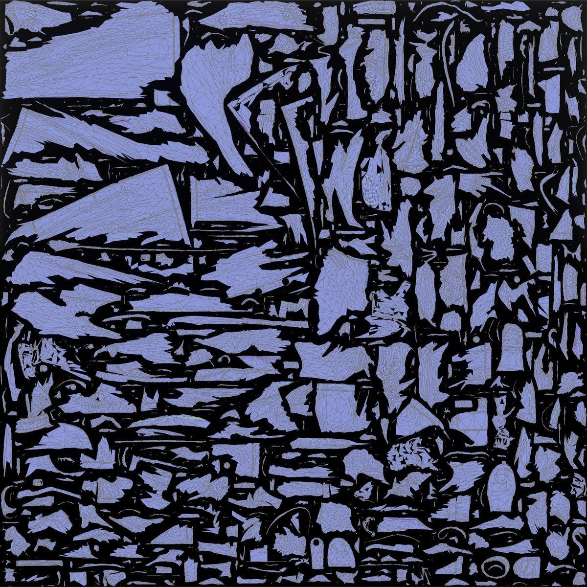 Elderly African Man in a Trench Coat Holding a Tablet - UV layout, normal map
