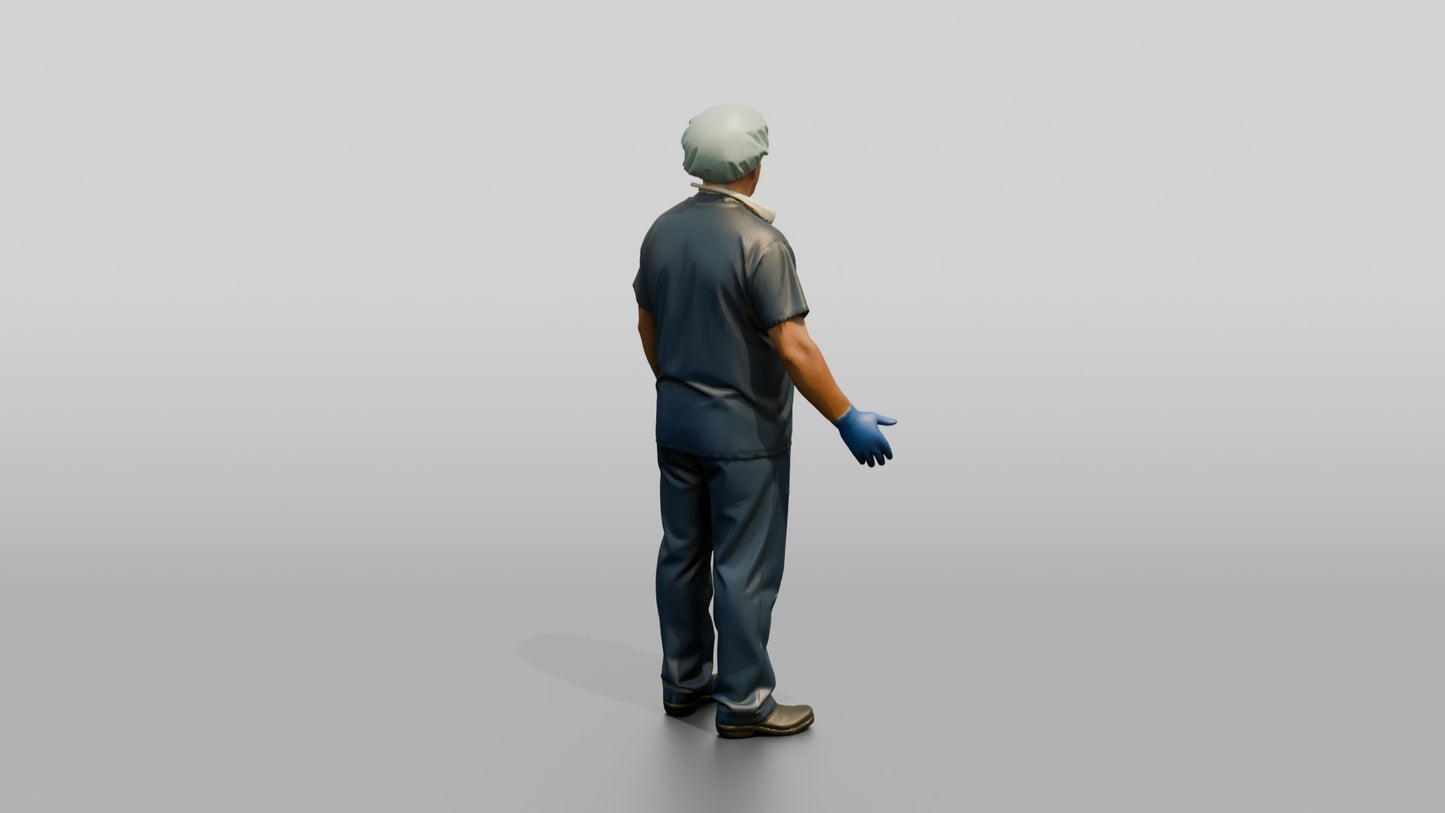 Middle-Aged Middle Eastern Man Doctor with Welcoming Gesture