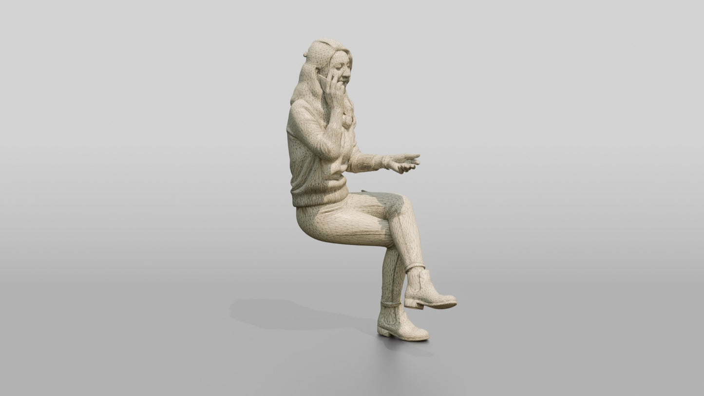Woman Laughing on Phone with Tea