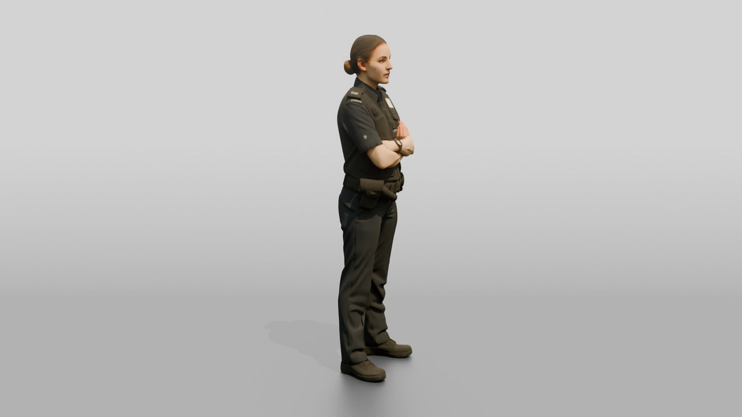 Female Police Officer Listening Attentively