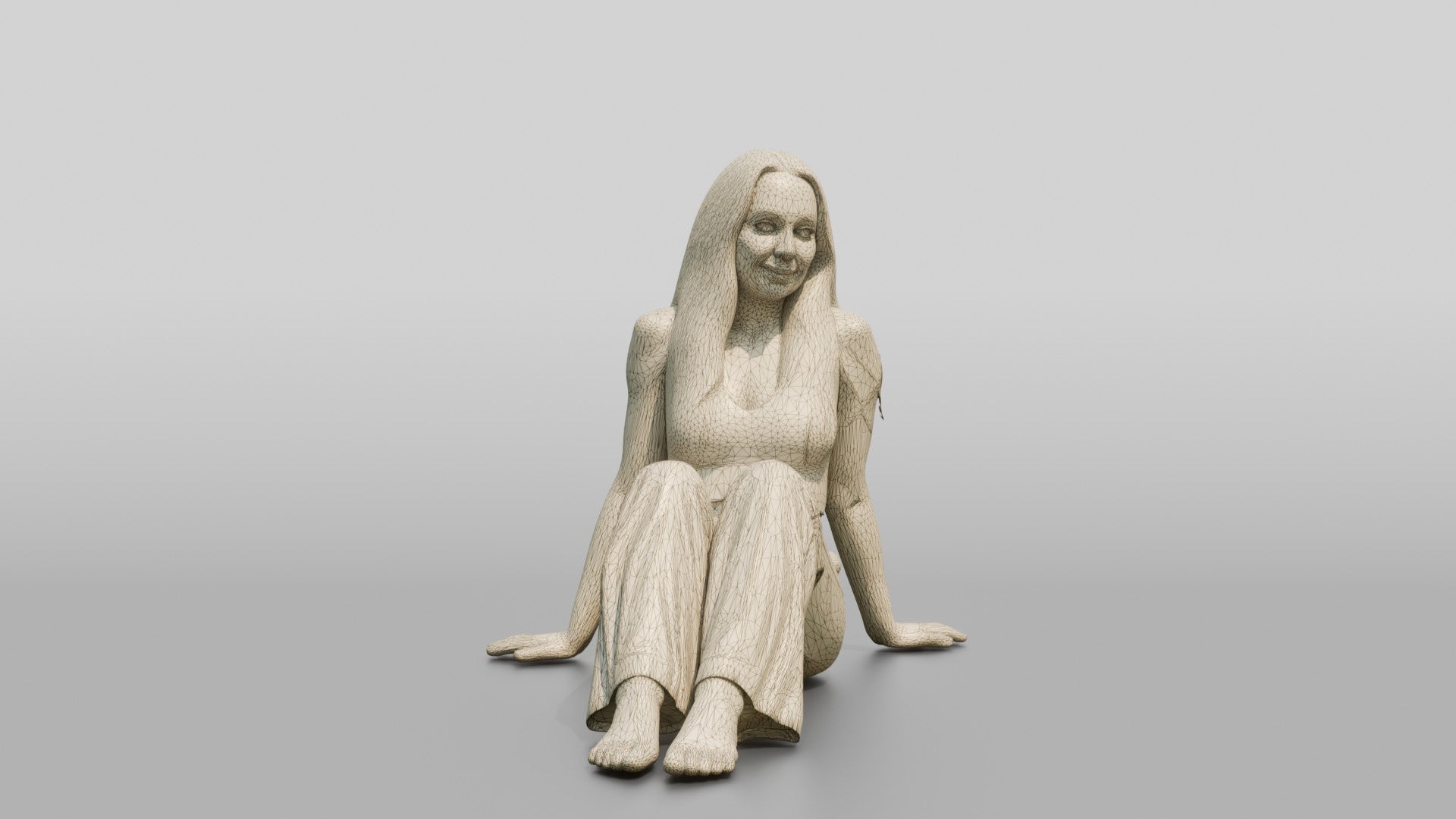 Woman Seated on the Floor