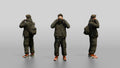 Techwear Man Pulling Up His Collar