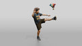 Chinese Boy Playing Jianzi Shuttlecock