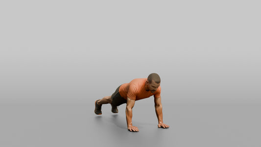 Bodyweight Athlete Man Holding A Plank Position - 3D character model