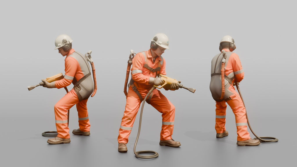 Ordinary Seaman Scraping Rust Off a Hull Plate
