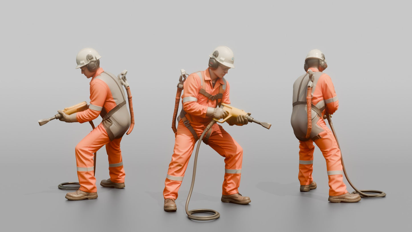 Ordinary Seaman Scraping Rust Off a Hull Plate