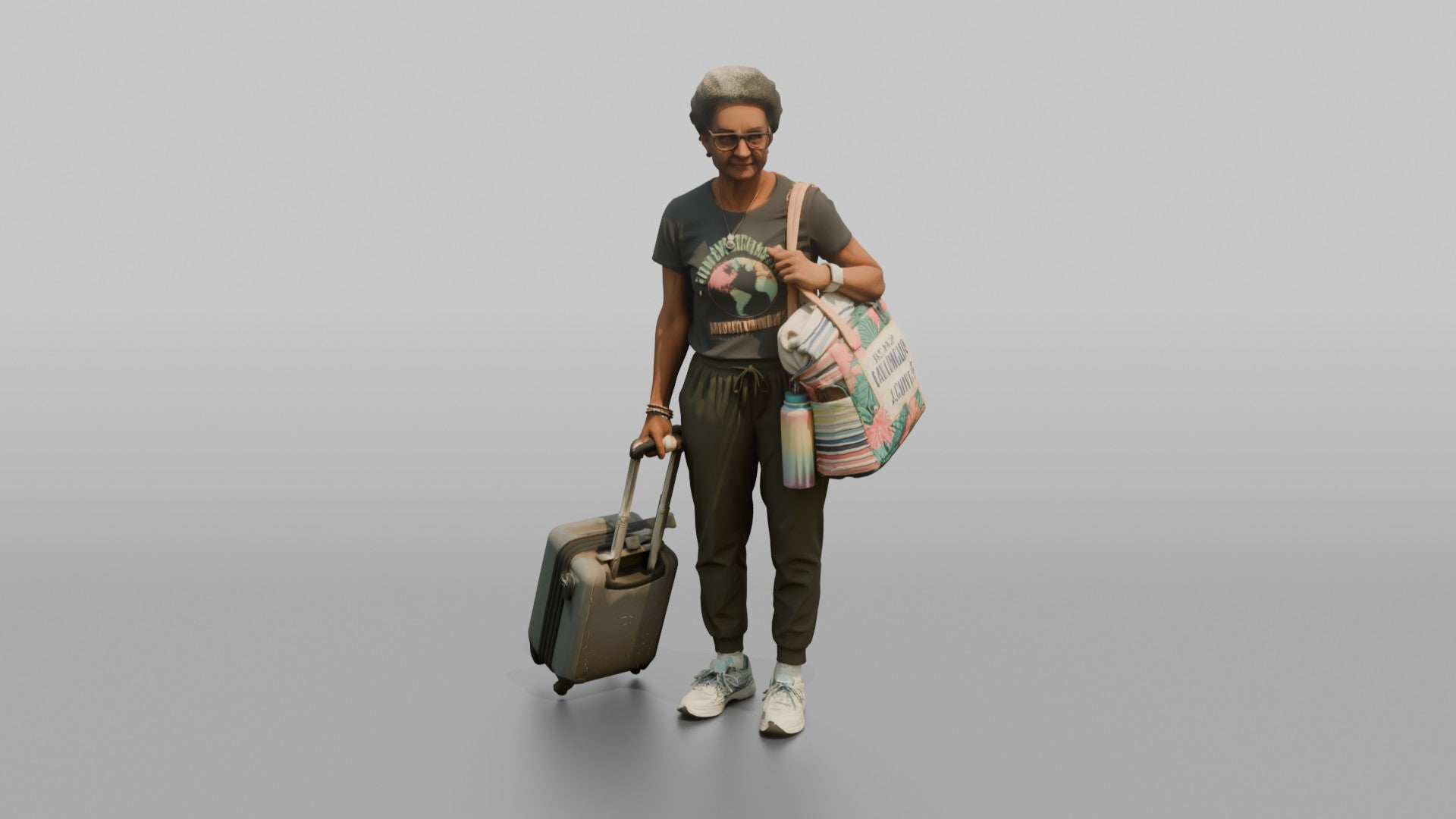 Traveler Holding A Boarding Pass