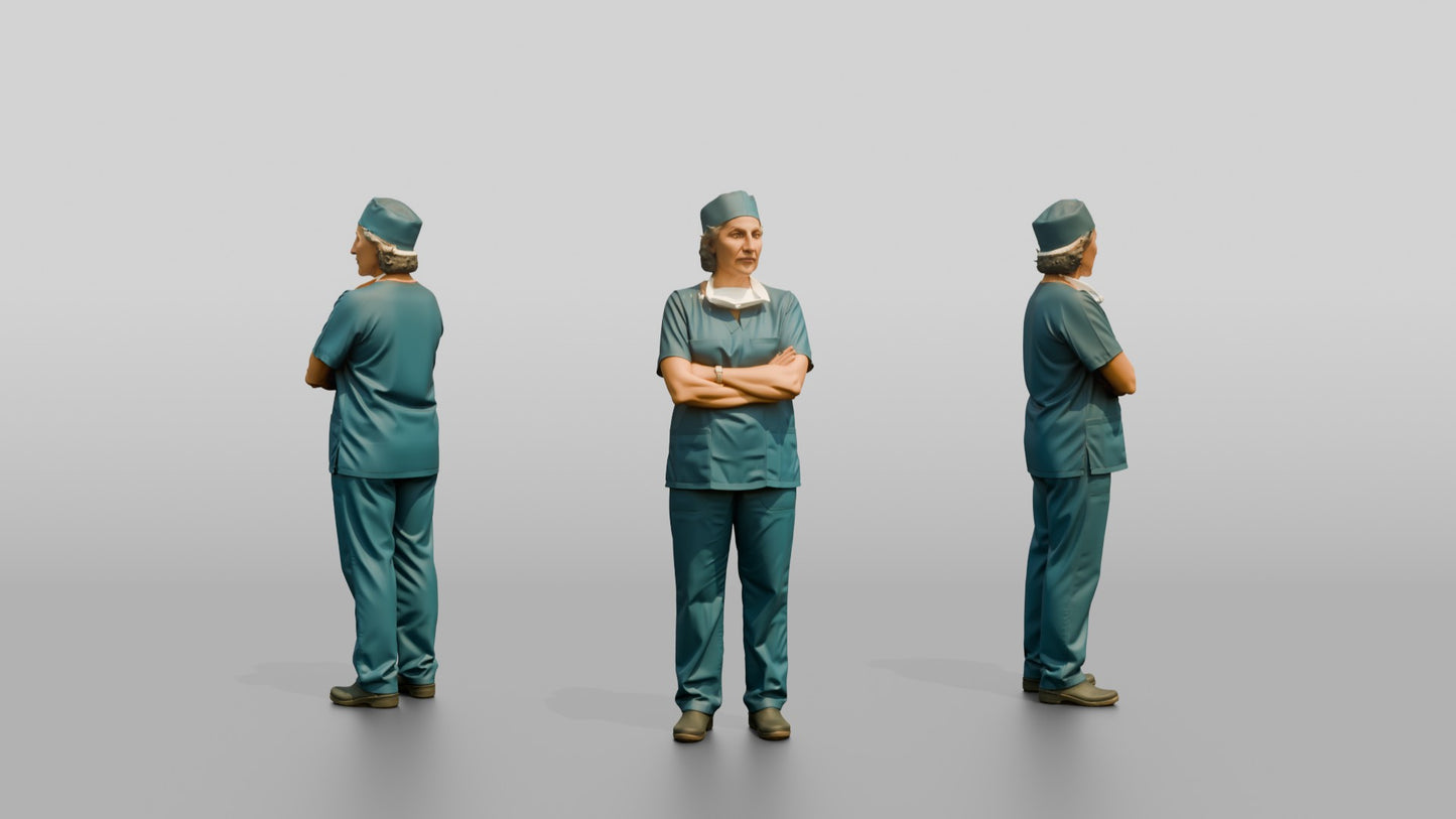 Older Hispanic Woman Doctor with Arms Crossed