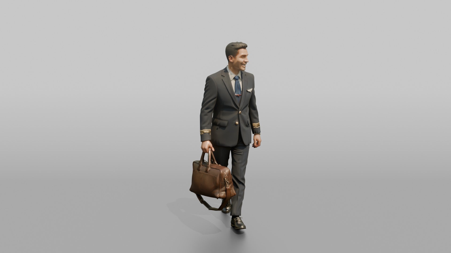 Black Flight Attendant Closing an Overhead Bin