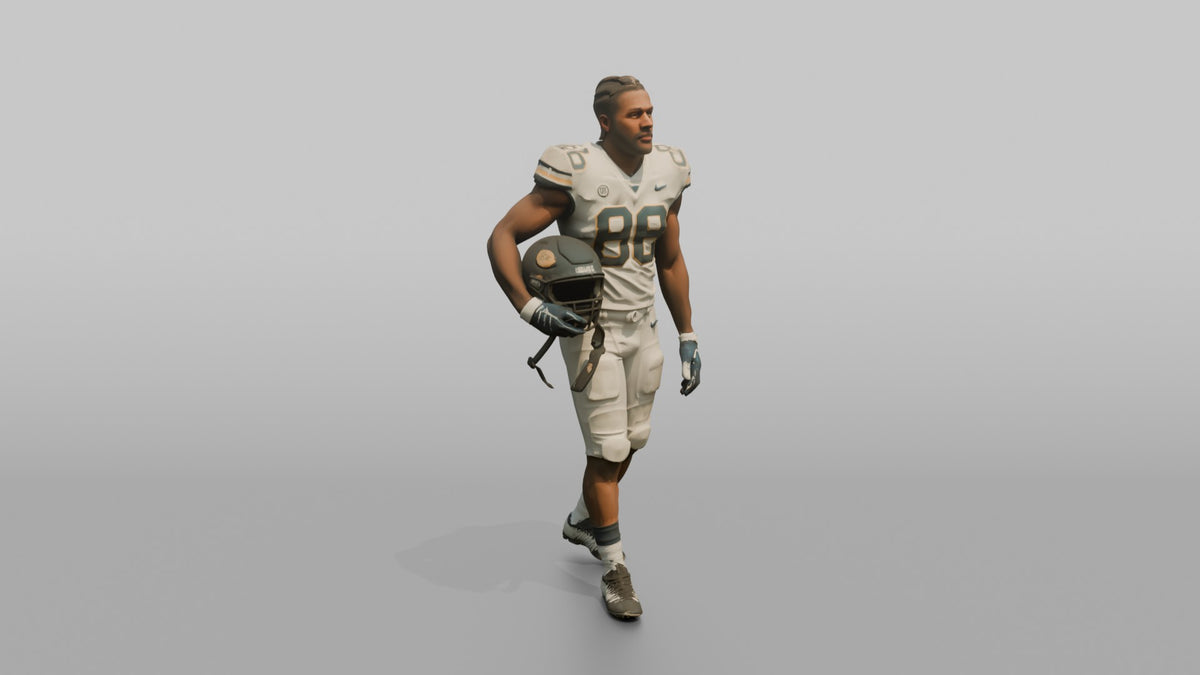 Player Standing on the Sideline - 3D character model, view 1