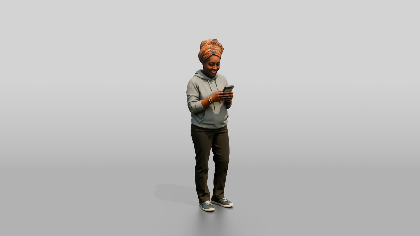 West African Female On The Phone