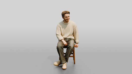 Cozy Oversized Casual Man 03 - 3D character model, view 1