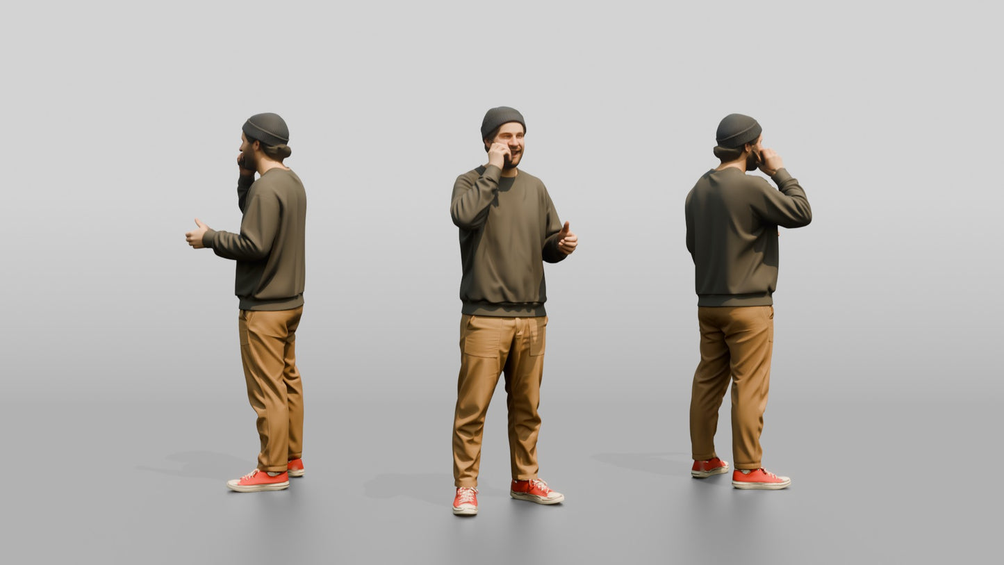 Casual Student Urban Creative Man 03
