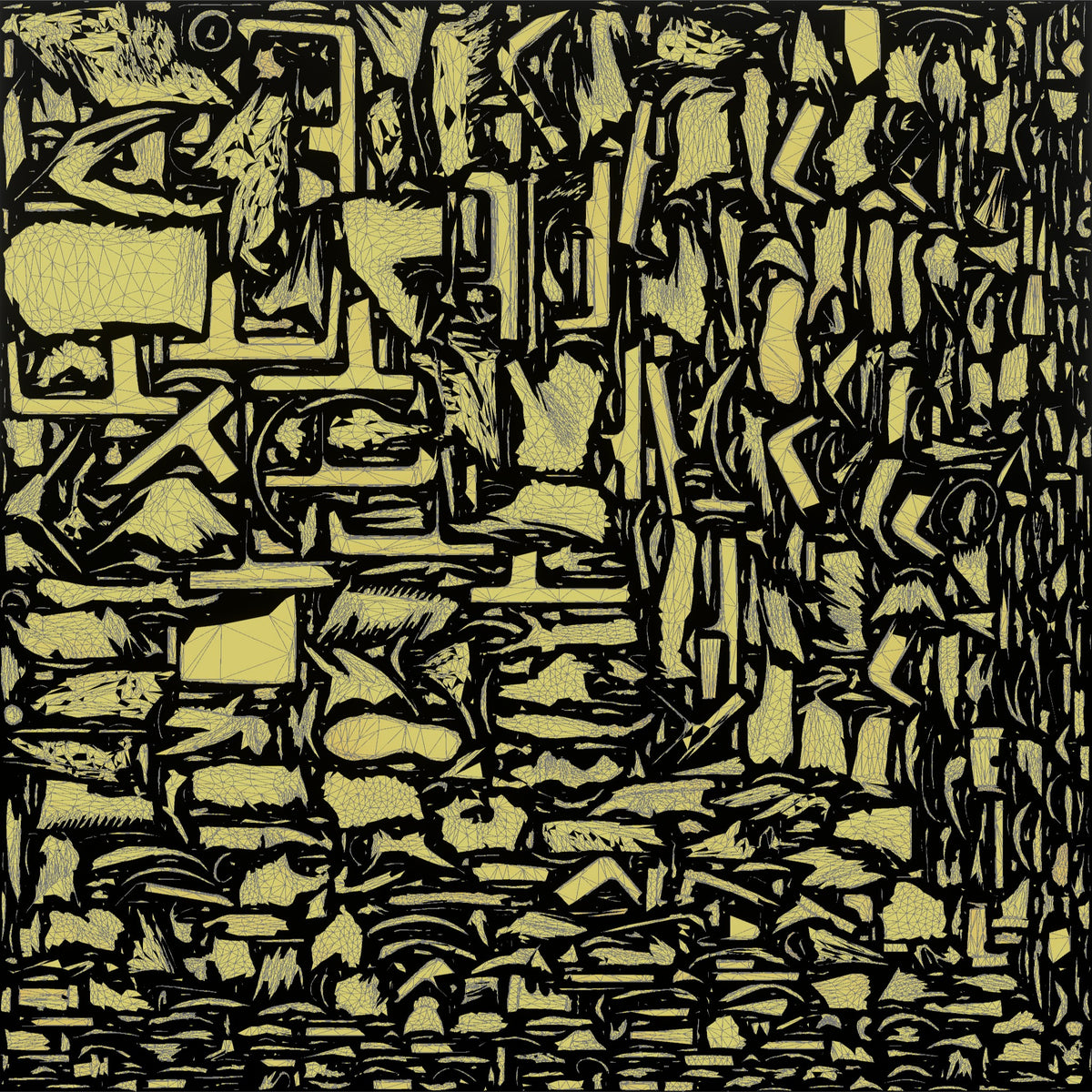 Elderly Chinese Man Walking with a Cane - UV layout, metallic roughness map