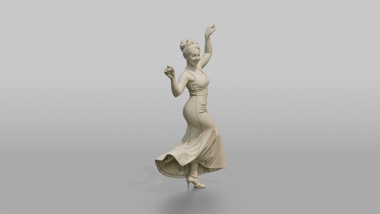 Wedding Guest Striking a Dance Pose