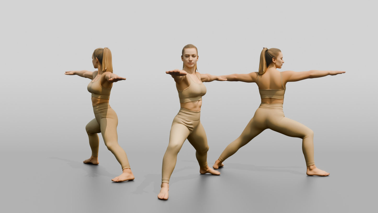 Warrior II Pose Woman
