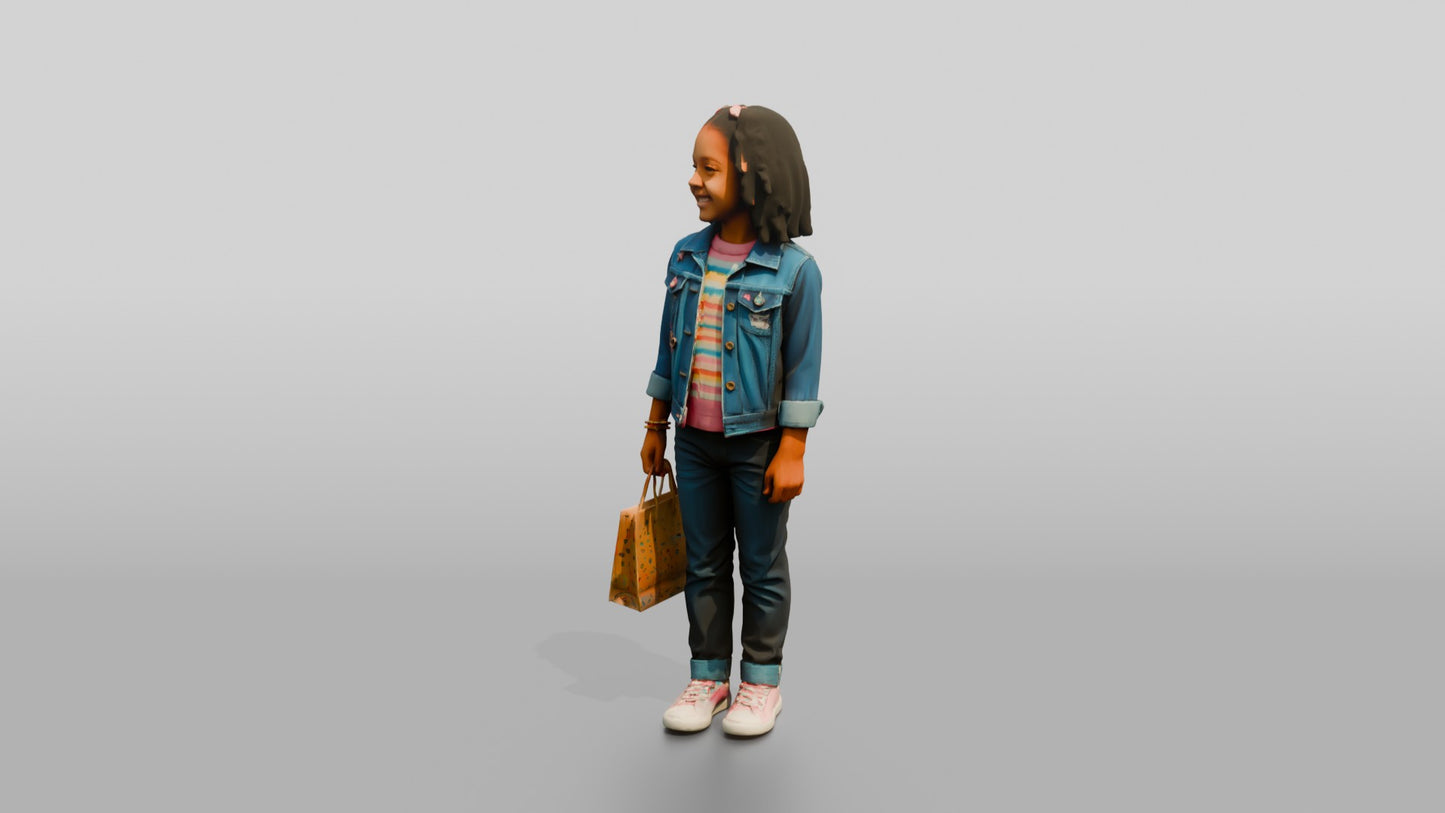 Brazilian Girl in Mini Denim Jacket
