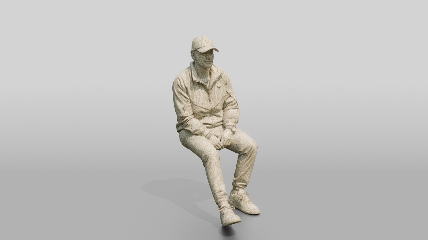 Latino Man in Streetwear Windbreaker
