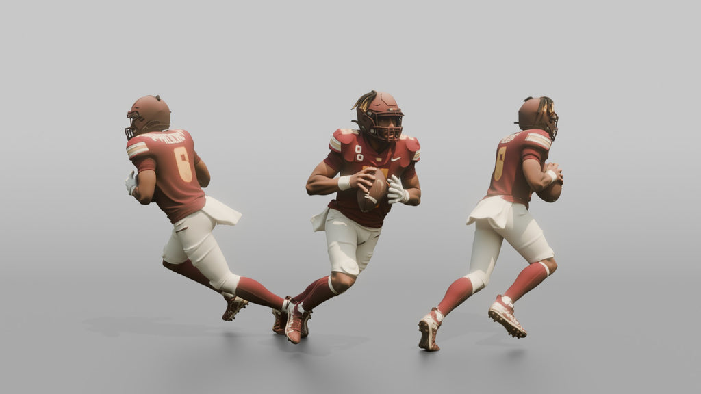 Quarterback Scrambling Out of the Pocket