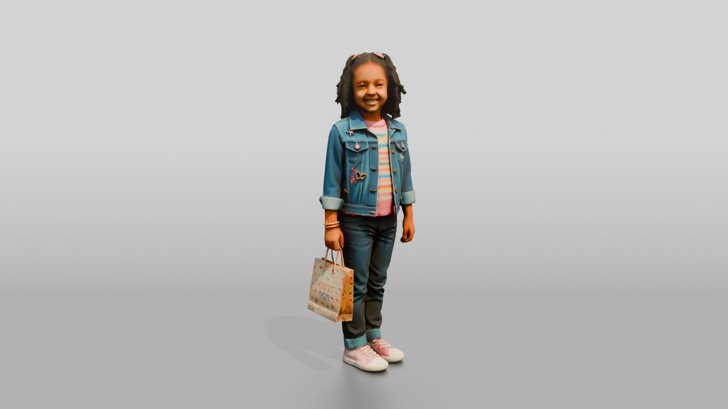 Brazilian Girl in Mini Denim Jacket
