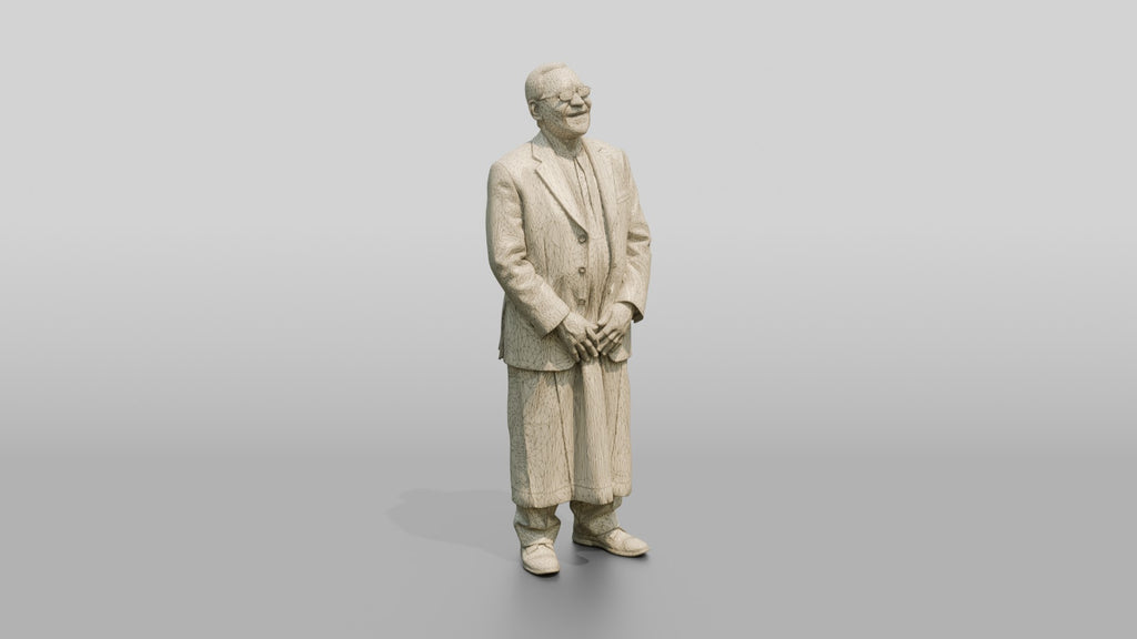 Elderly African Man in a Tweed Jacket Laughing